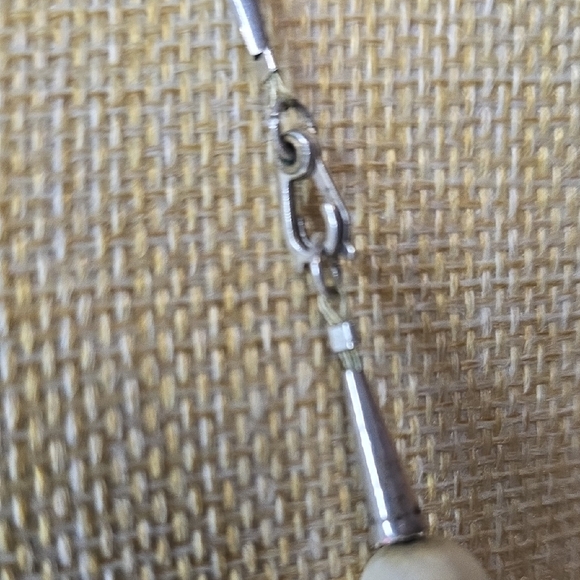 Snowflake Obsidian and Cream/White Howlite Silver Tone Beaded Necklace - Picture 3 of 9